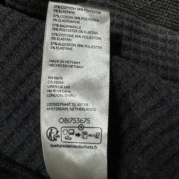 Free People We The Free Coraline Thermal Classic Waffle Knit Relaxed Fit Size XS - Picture 10 of 13